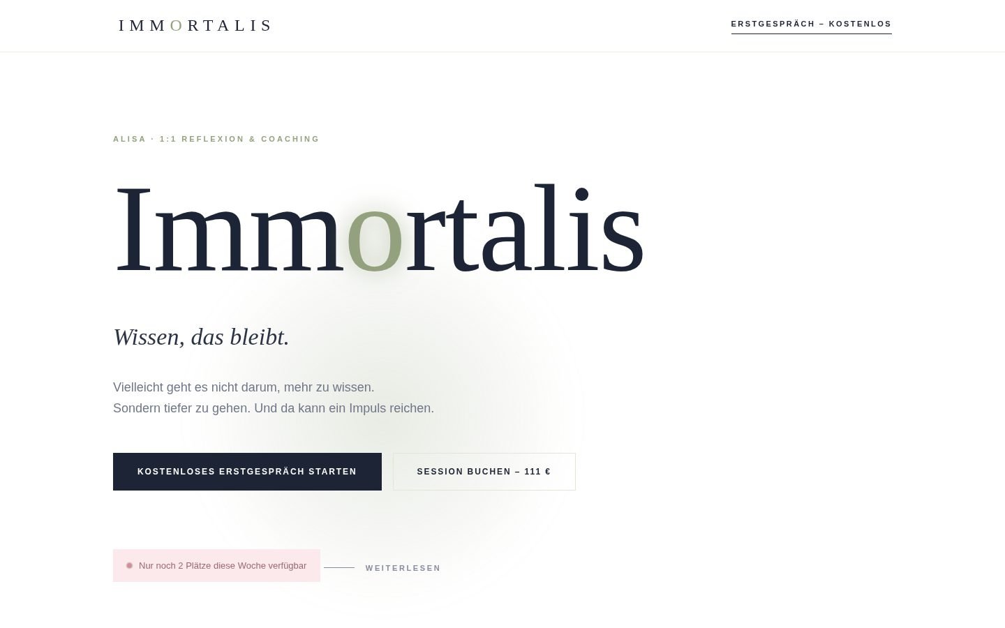 Immortalis — Brand- und Web-Projekt von WWC24